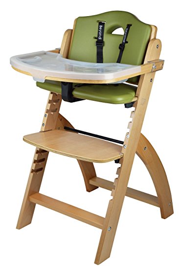 Abiie Beyond Wooden High Chair With Tray. The Perfect Adjustable Baby